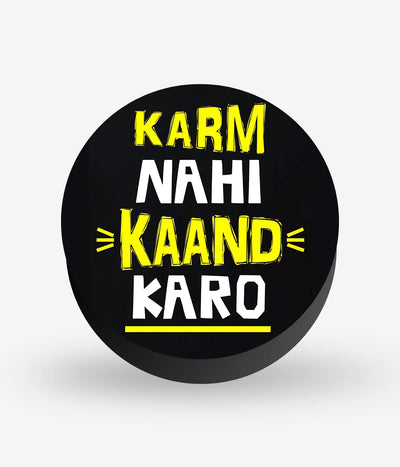 Mobile phone grip with a colorful design on a white background