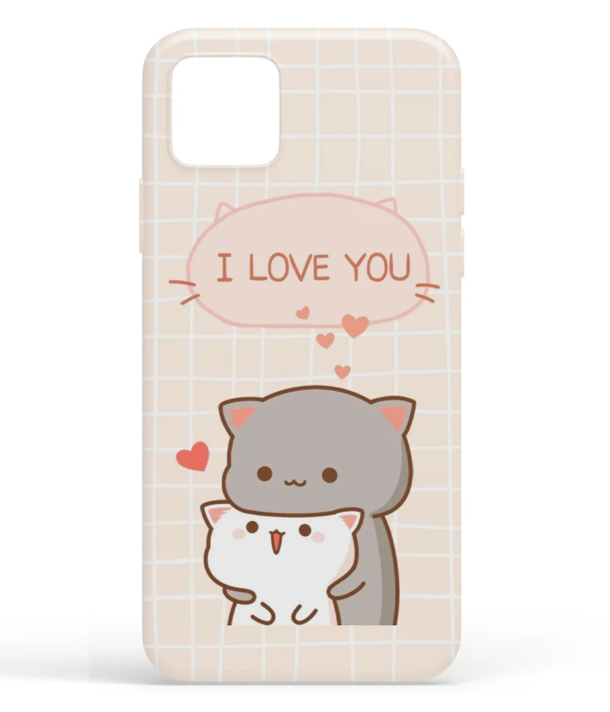A front-on view of soft silicone phone case with a colorful design.