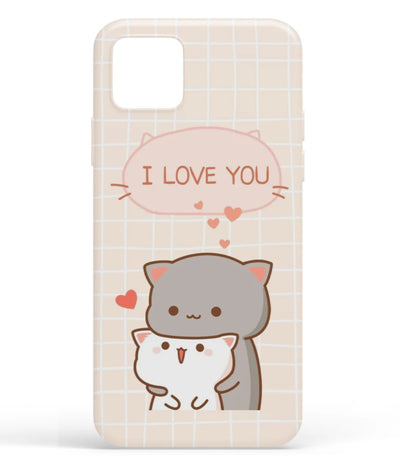 A front-on view of soft silicone phone case with a colorful design.
