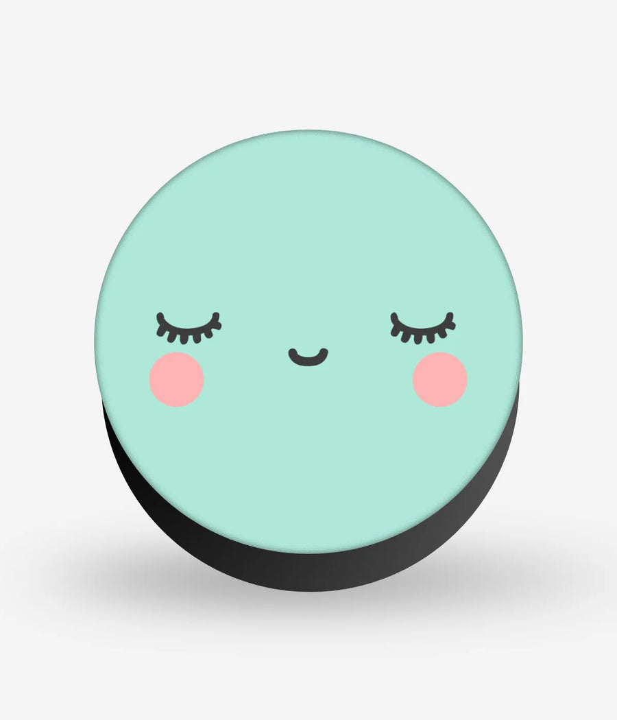 Kawaii Face Green Phone Grip
