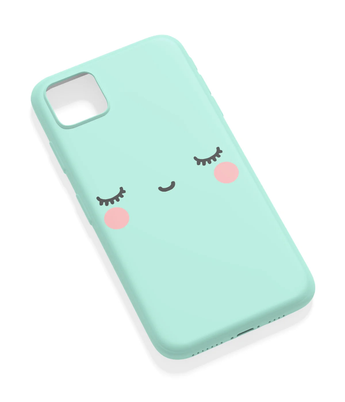 An angled view of a soft silicone case featuring a vibrant design.