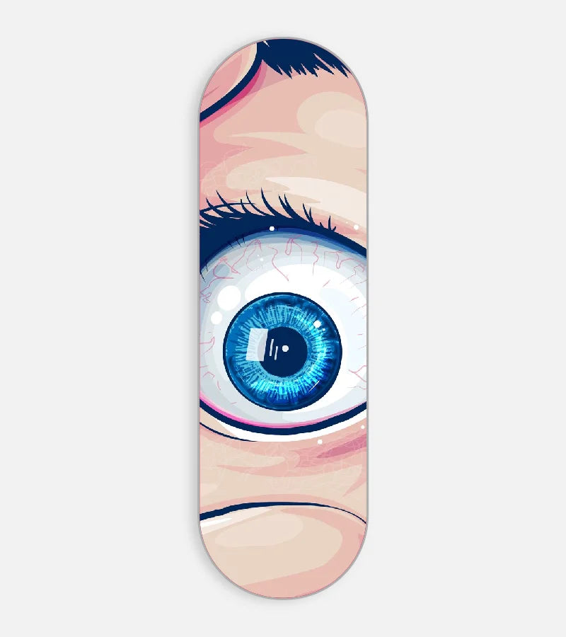 Mobile phone grip slider with a colorful design on a white background