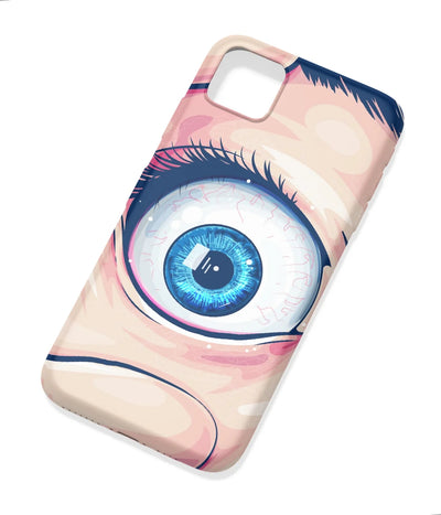 An angled view of a soft silicone case featuring a colorful design.