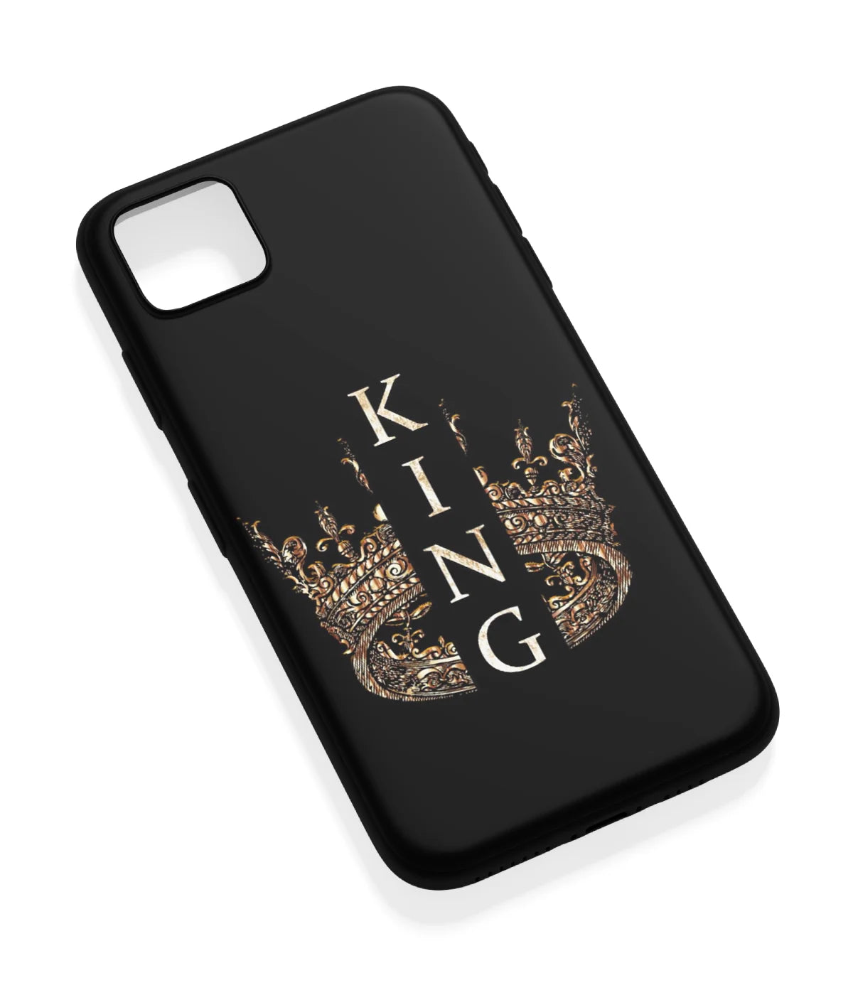 An angled view of a soft silicone case featuring a vibrant design.