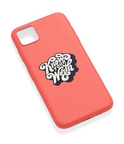 An angled view of a soft silicone case featuring a vibrant design.
