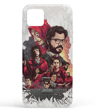A front-on view of soft silicone phone case with a colorful design.