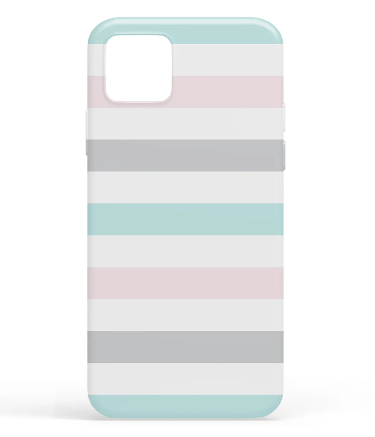 A front-on view of soft silicone phone case with a colorful design.
