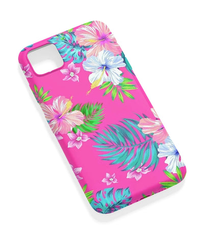 An angled view of a soft silicone case featuring a vibrant design.