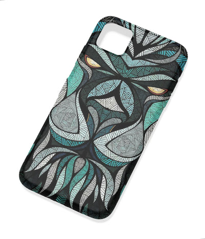 An angled view of a soft silicone case featuring a colorful design.