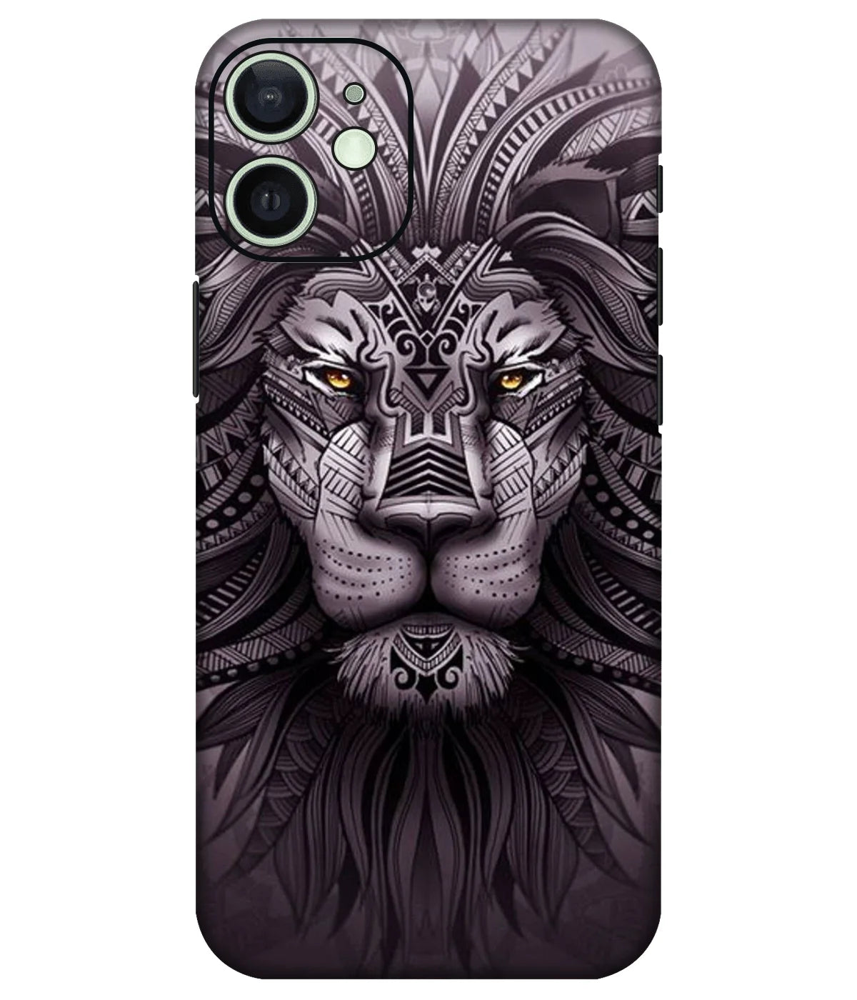 Image of a phone case featuring a mobile skin with a graphic design.