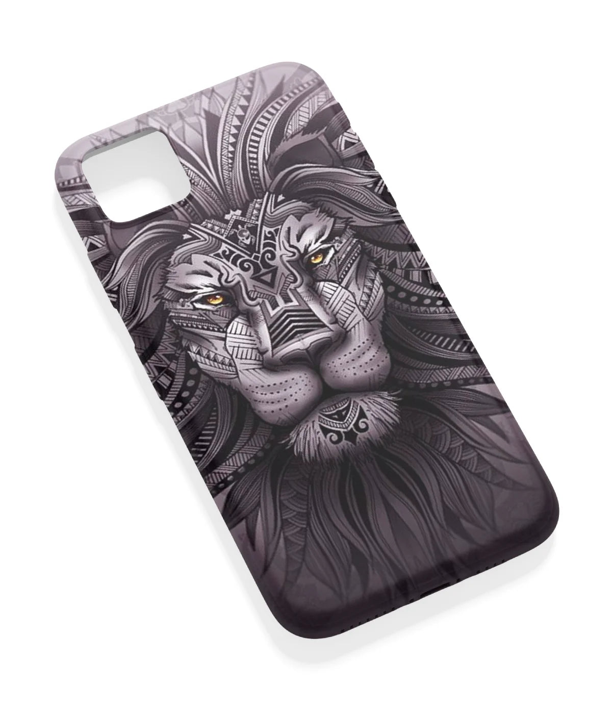 An angled view of a soft silicone case featuring a vibrant design.
