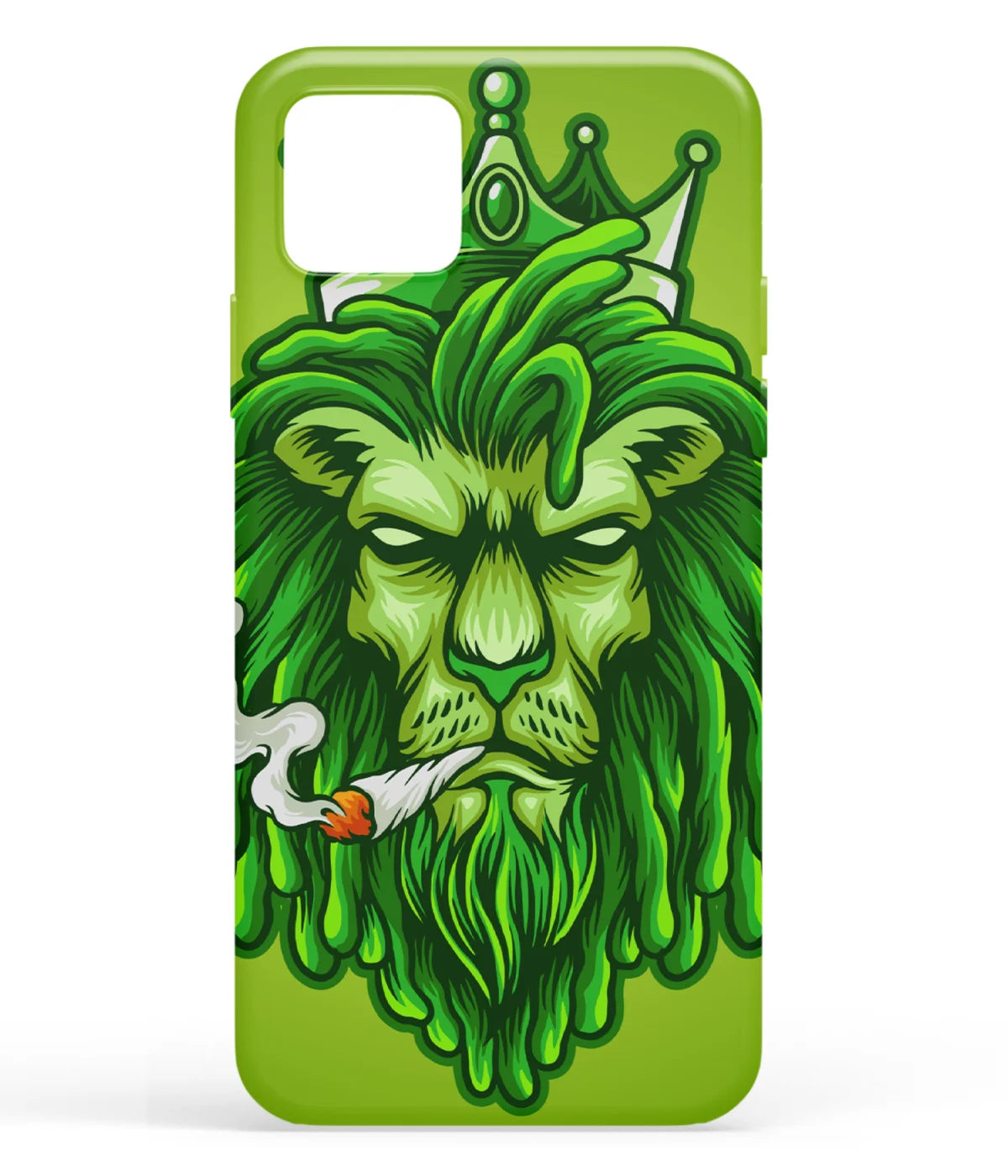 A front-on view of soft silicone phone case with a colorful design.