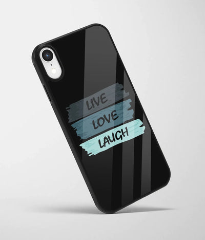 An angled view of a glass phone case featuring a vibrant design.