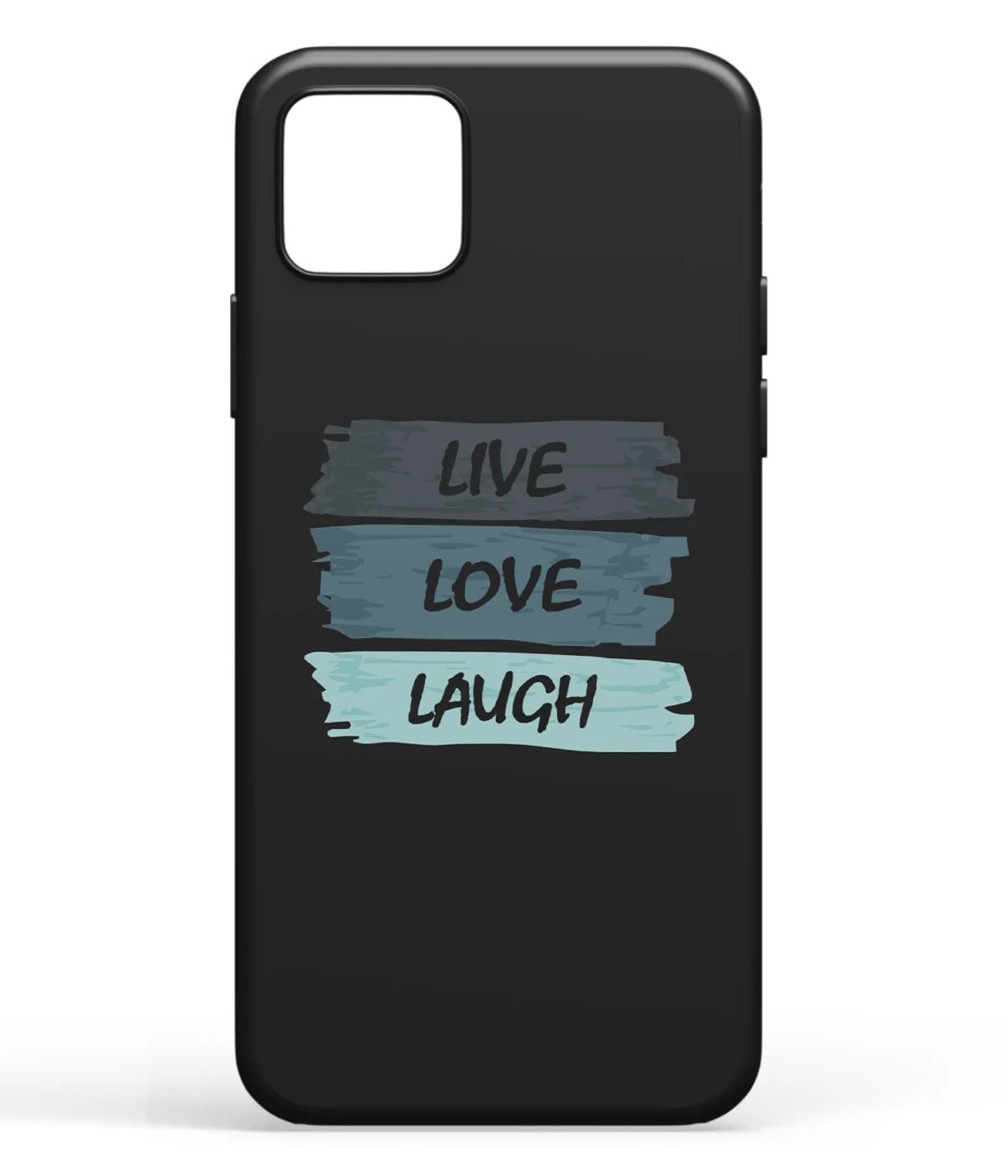 A front-on view of soft silicone phone case with a colorful design.