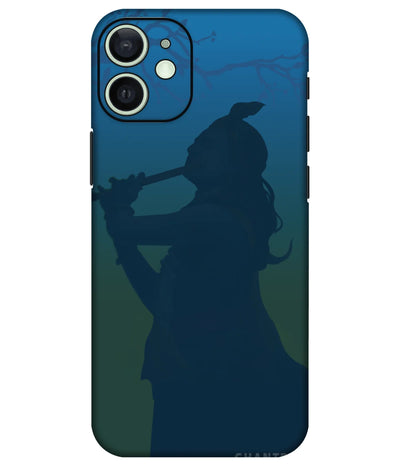 Image of a phone case featuring a mobile skin with a graphic design.