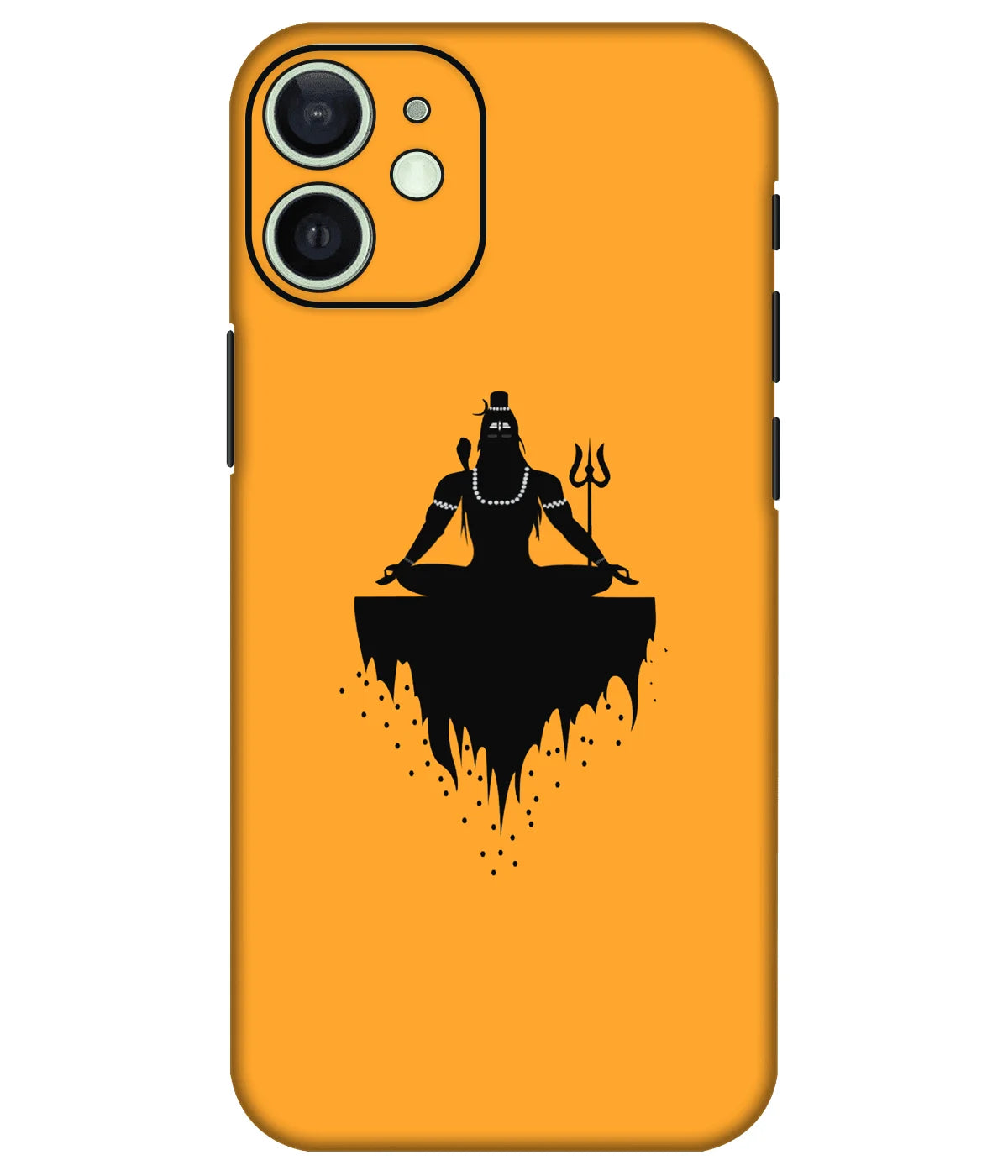 Image of a phone case featuring a mobile skin with a graphic design.
