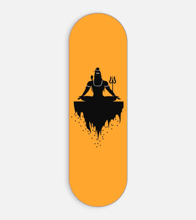 Mobile phone grip slider with a colorful design on a white background