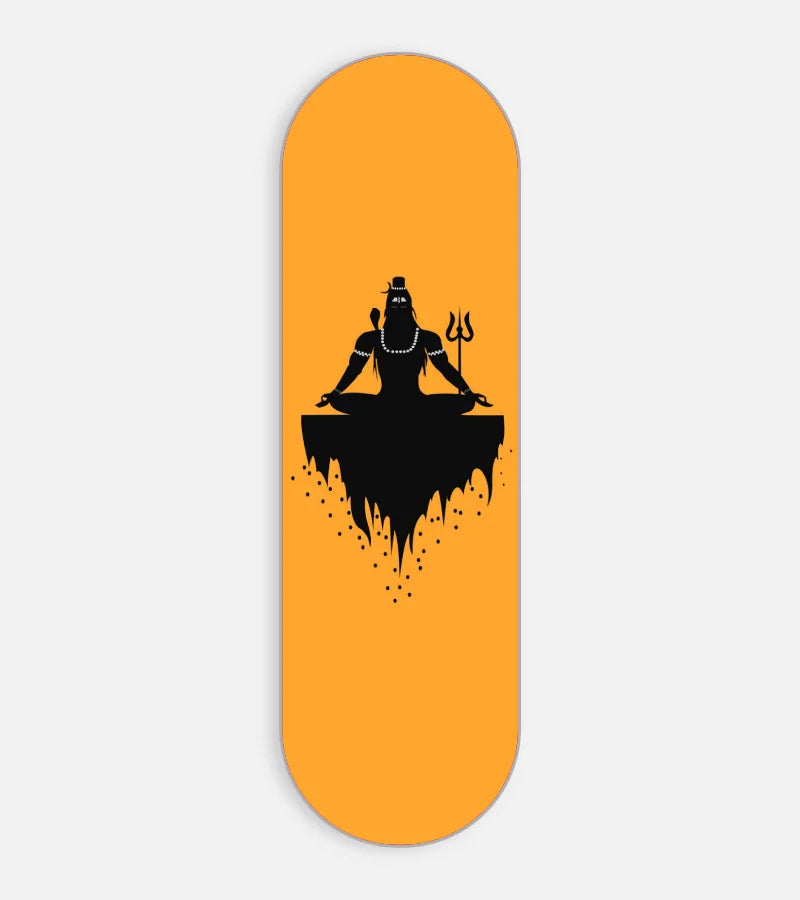 Mobile phone grip slider with a colorful design on a white background