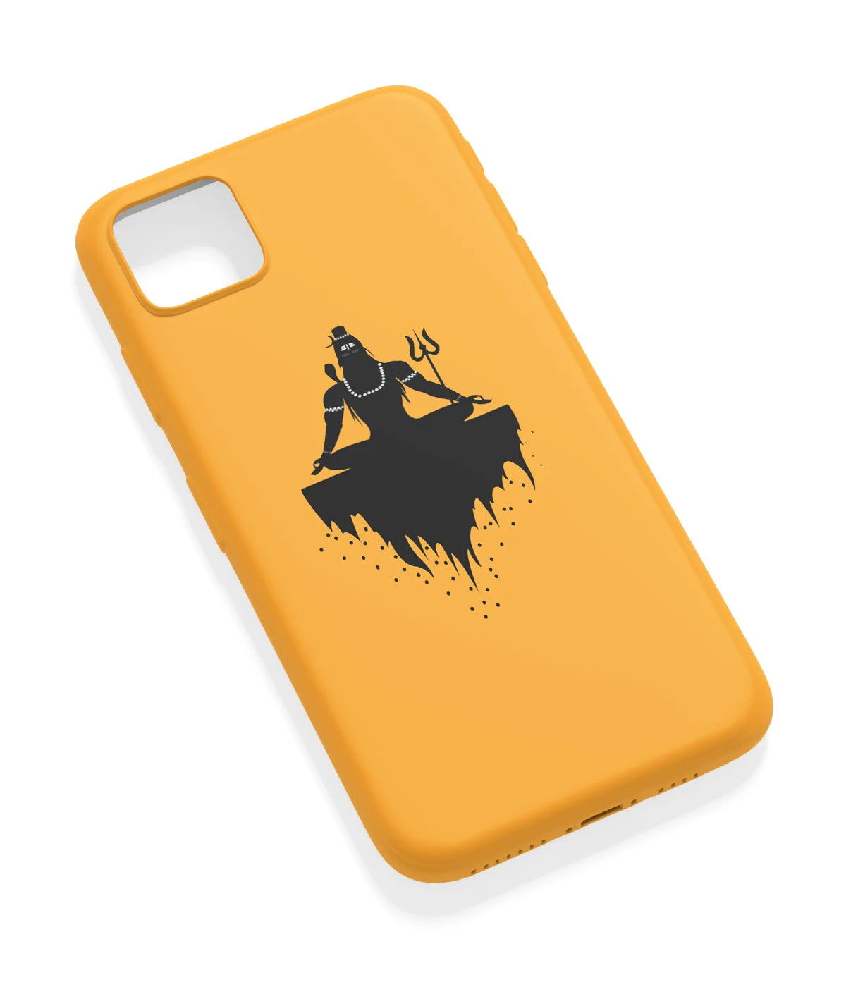 An angled view of a soft silicone case featuring a vibrant design.