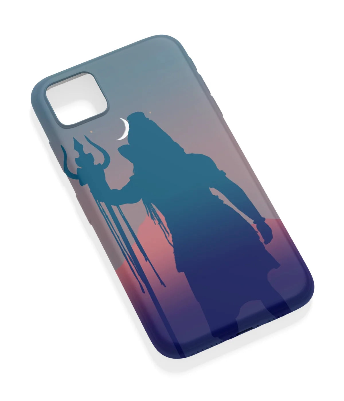 An angled view of a soft silicone case featuring a vibrant design.
