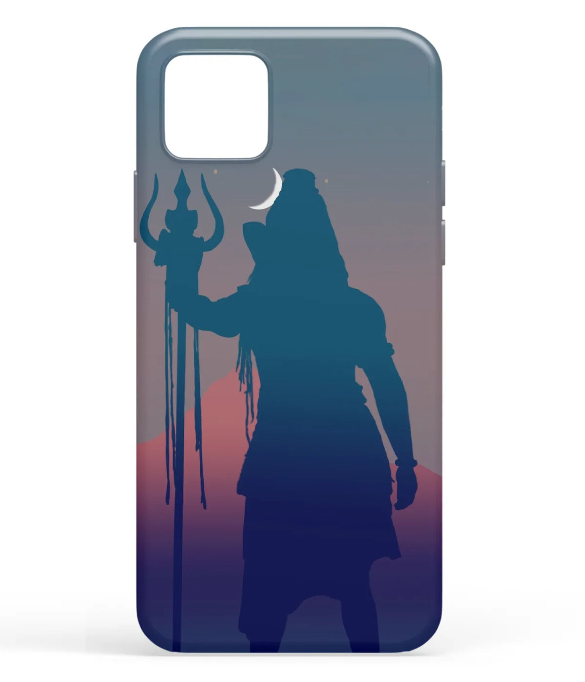 A front-on view of soft silicone phone case with a colorful design.