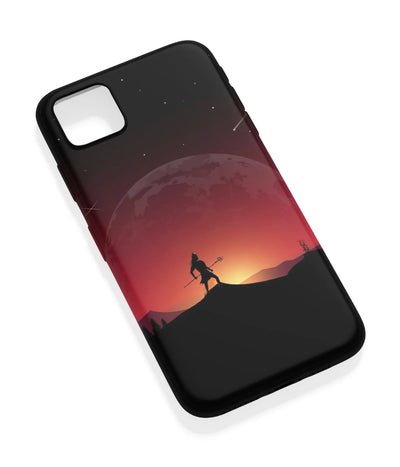 An angled view of a soft silicone case featuring a vibrant design.