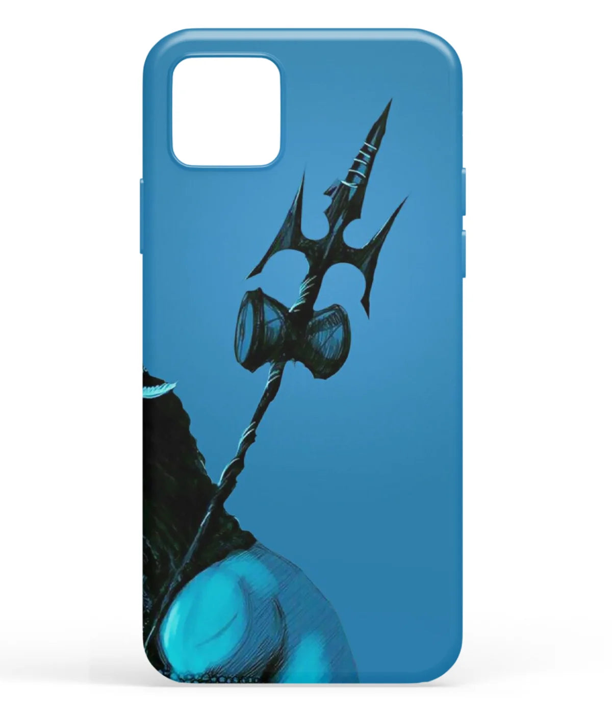 A front-on view of soft silicone phone case with a colorful design.