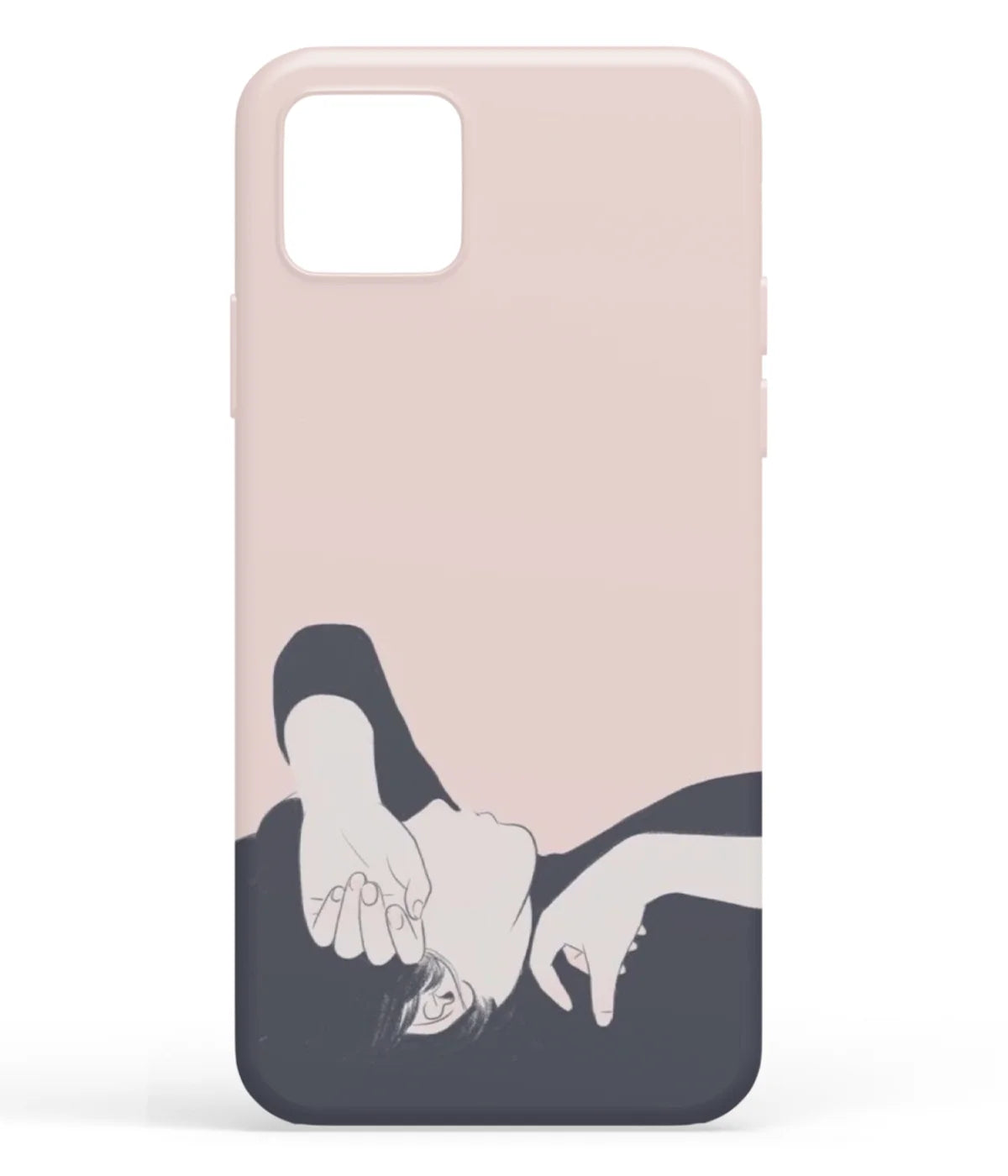 A front-on view of soft silicone phone case with a colorful design.
