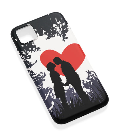 An angled view of a soft silicone case featuring a vibrant design.