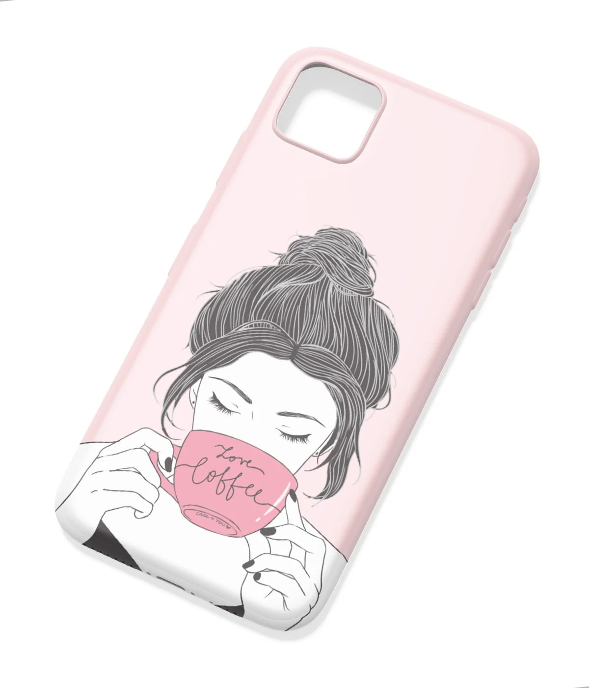An angled view of a soft silicone case featuring a colorful design.