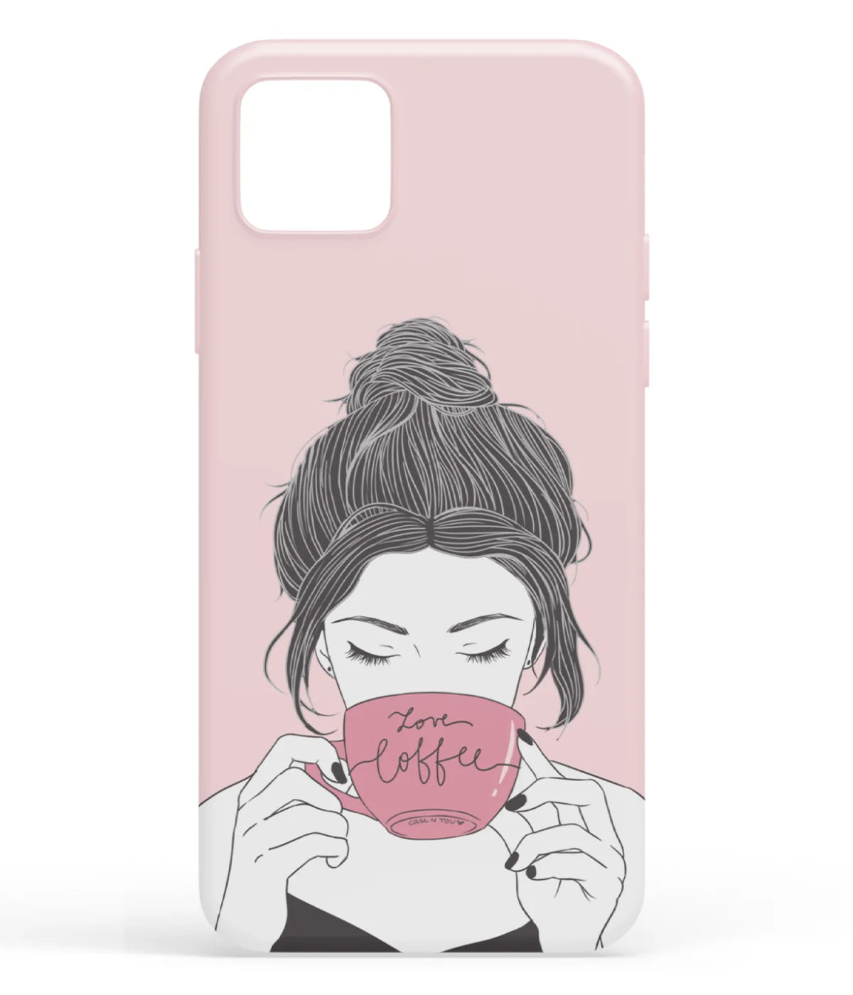 A front-on view of soft silicone phone case with a colorful design.