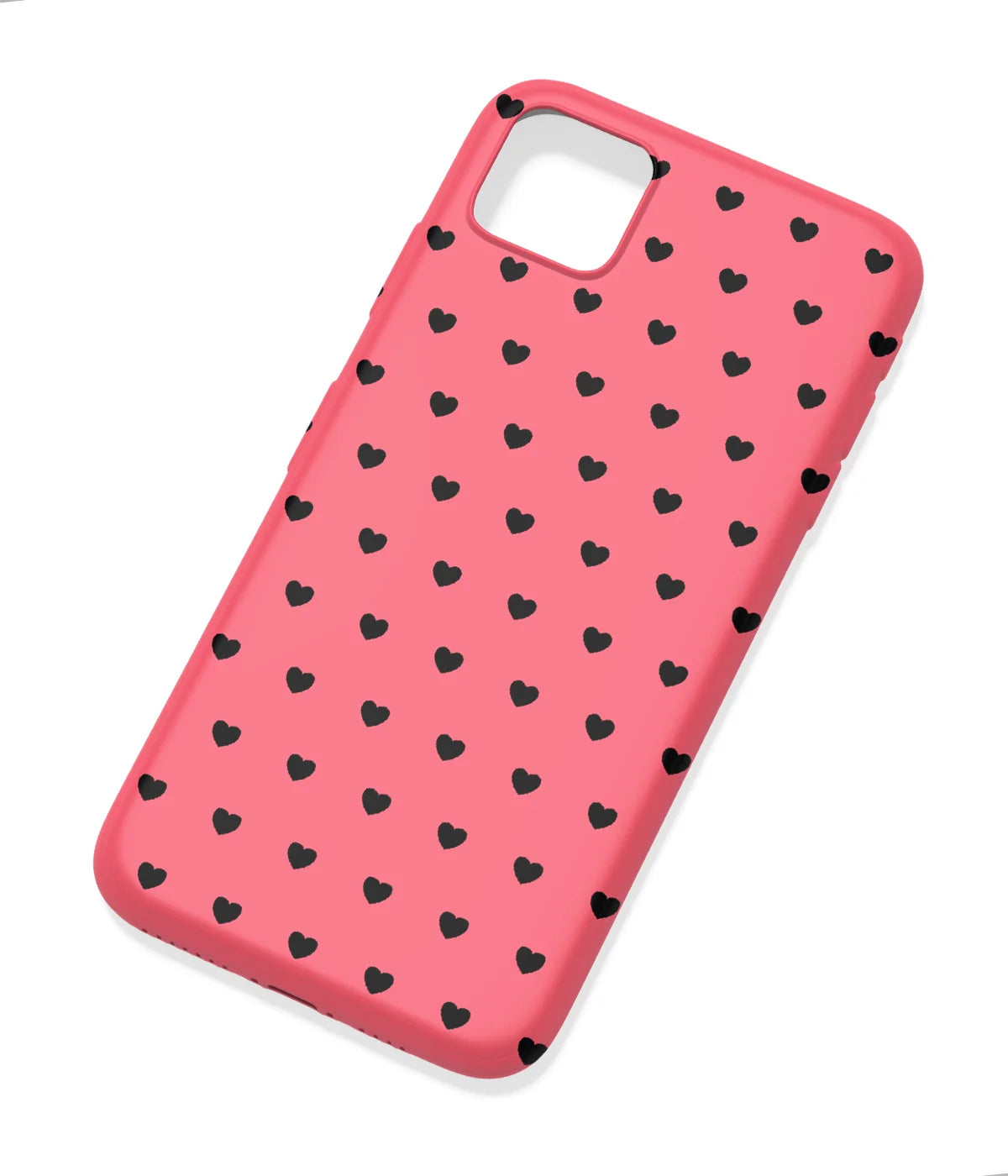 An angled view of a soft silicone case featuring a colorful design.
