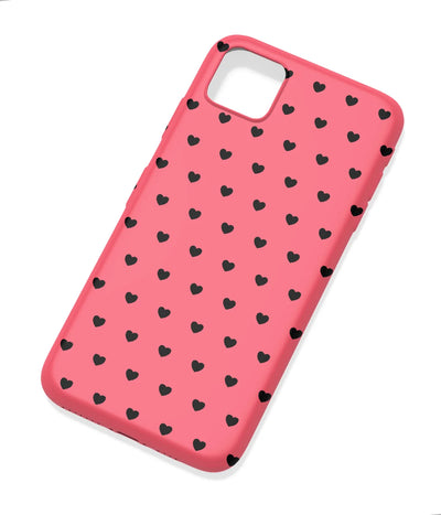 An angled view of a soft silicone case featuring a colorful design.