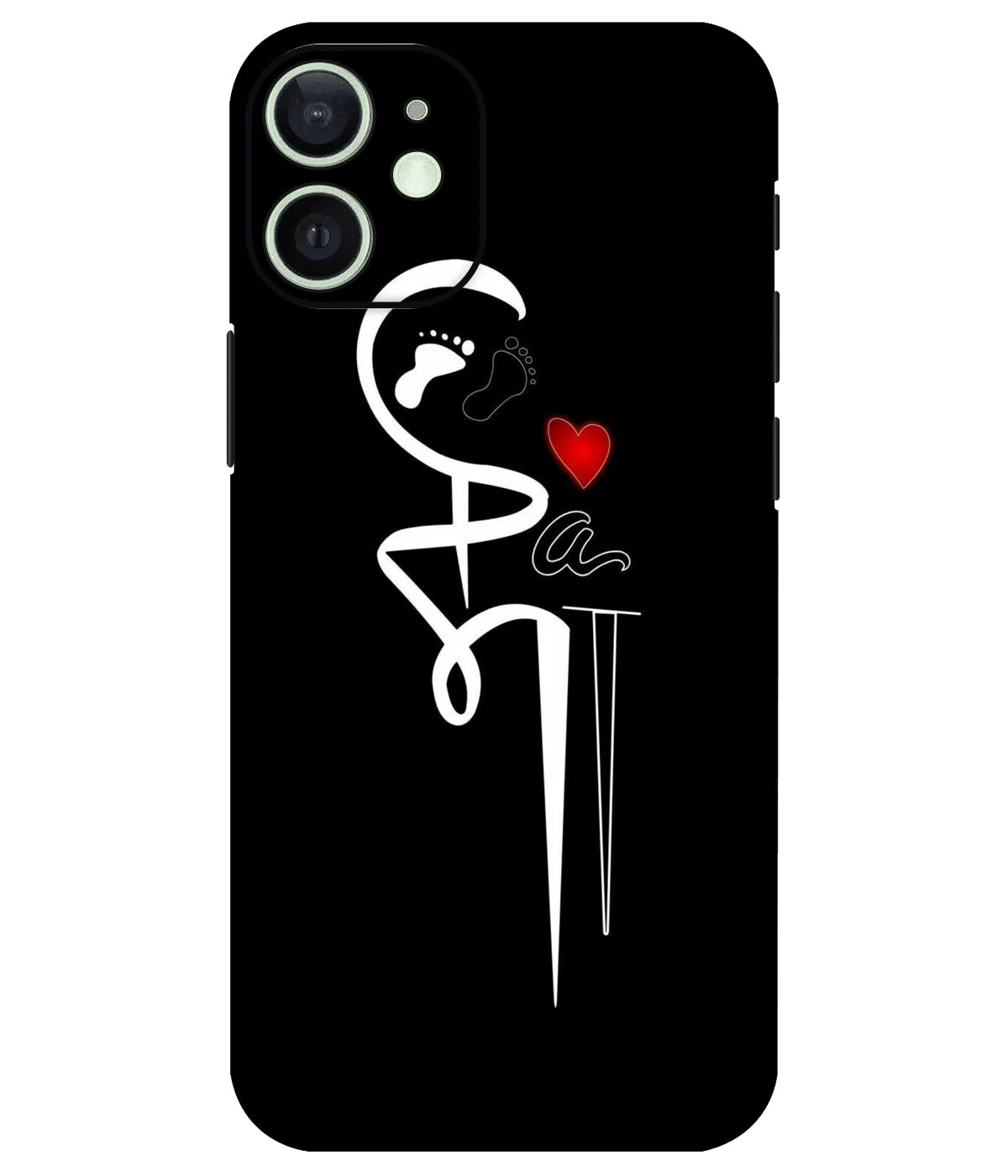 Image of a phone case featuring a mobile skin with a graphic design.