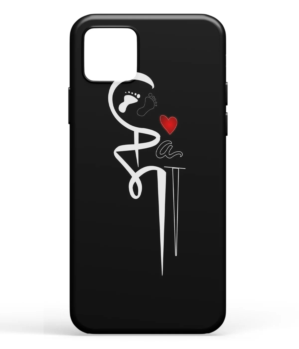 A front-on view of soft silicone phone case with a colorful design.