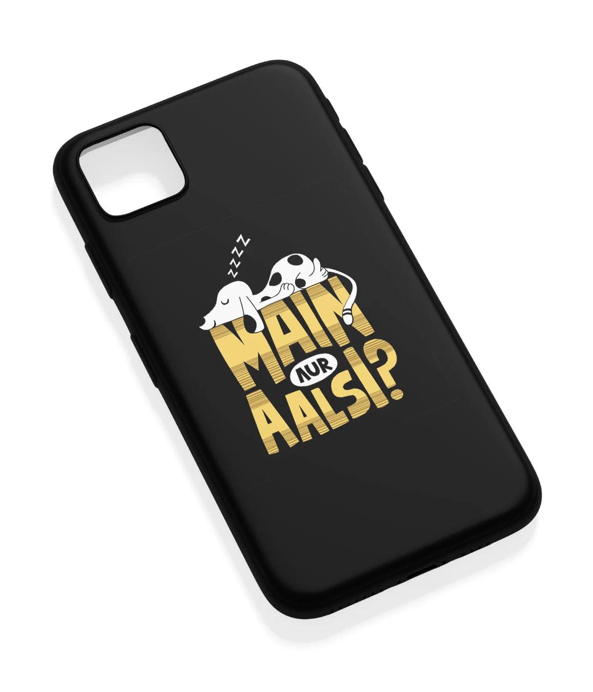 An angled view of a soft silicone case featuring a vibrant design.