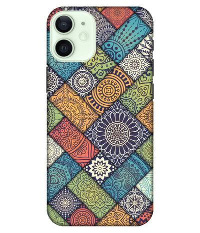 A product shot of a slim hard case with a colorful design.