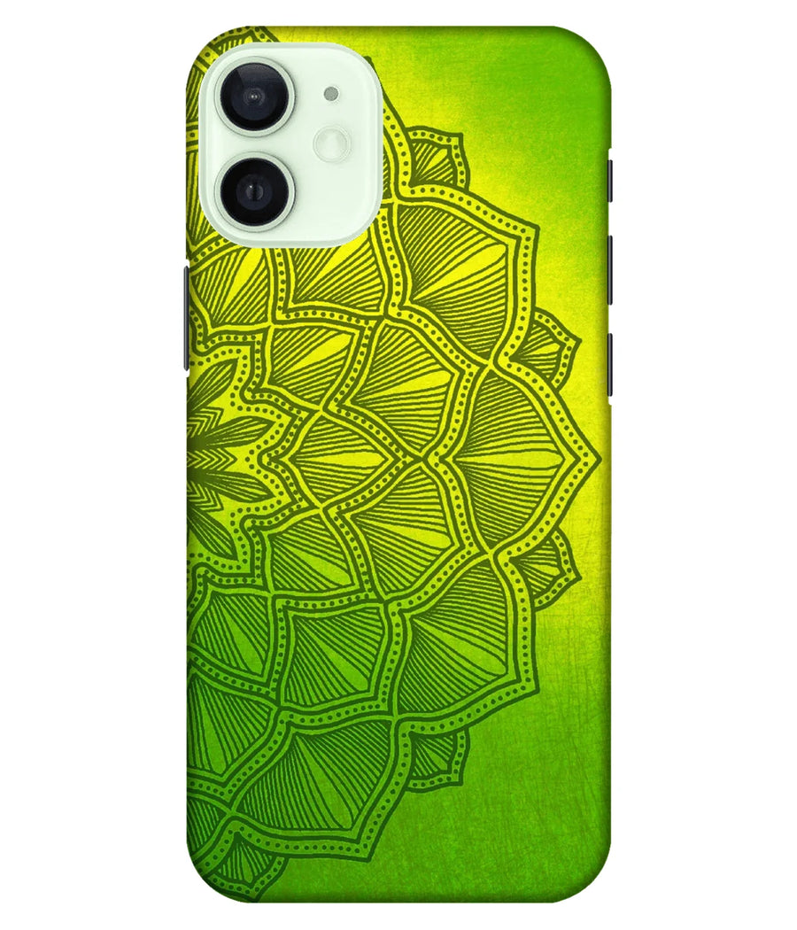 Mandala Art Green Slim Hard Case