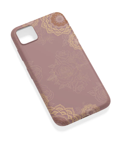 An angled view of a soft silicone case featuring a vibrant design.