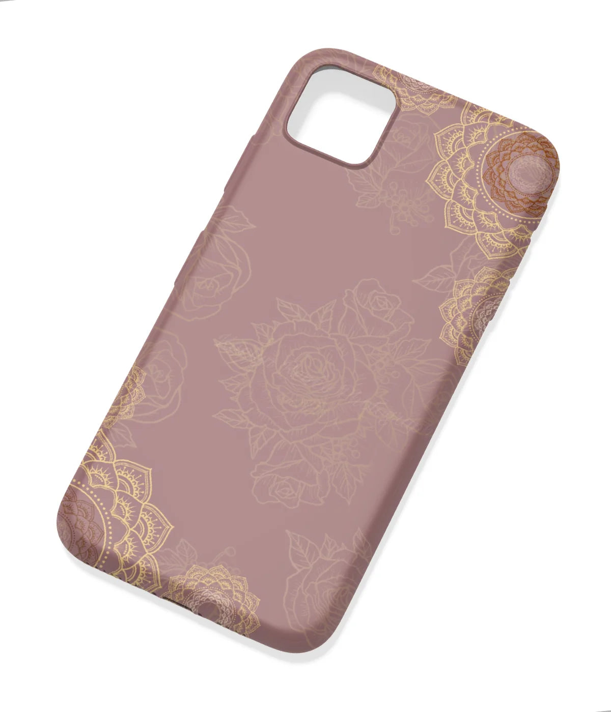 An angled view of a soft silicone case featuring a colorful design.
