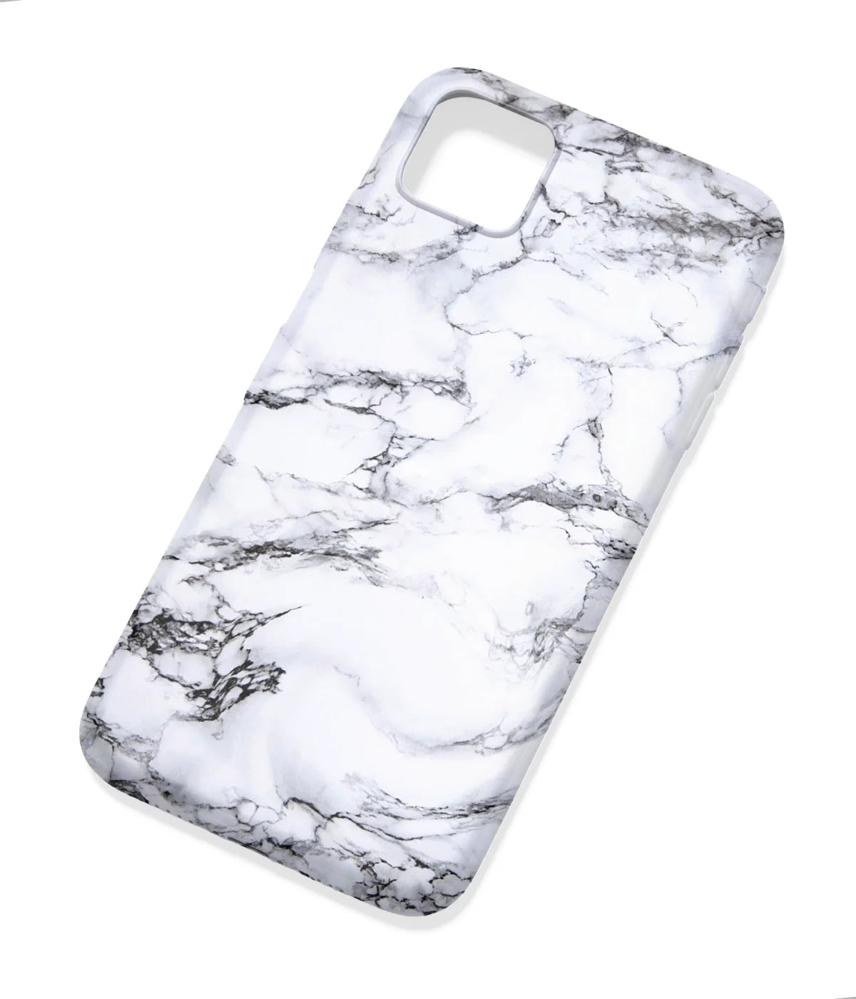 An angled view of a soft silicone case featuring a colorful design.