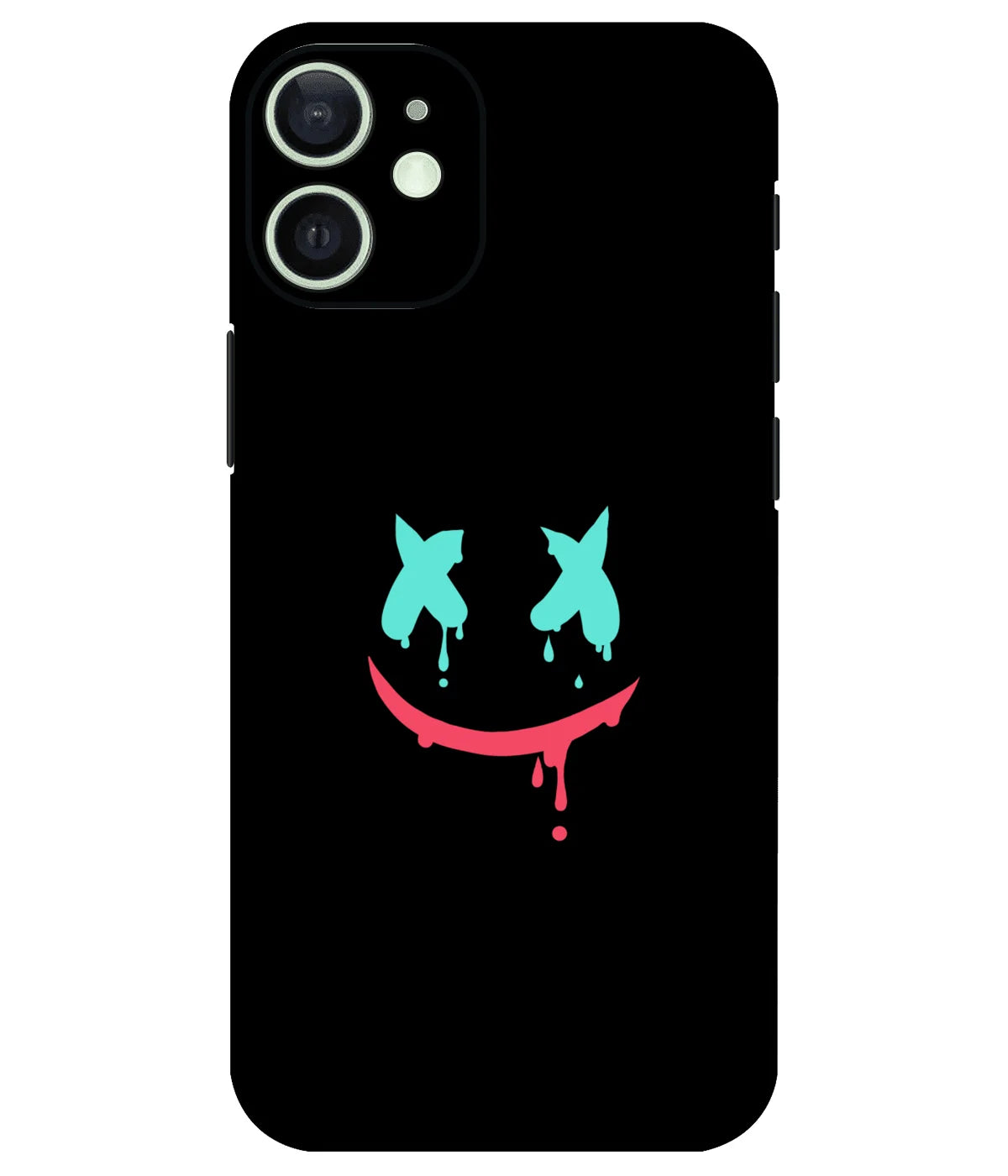Image of a phone case featuring a mobile skin with a graphic design.