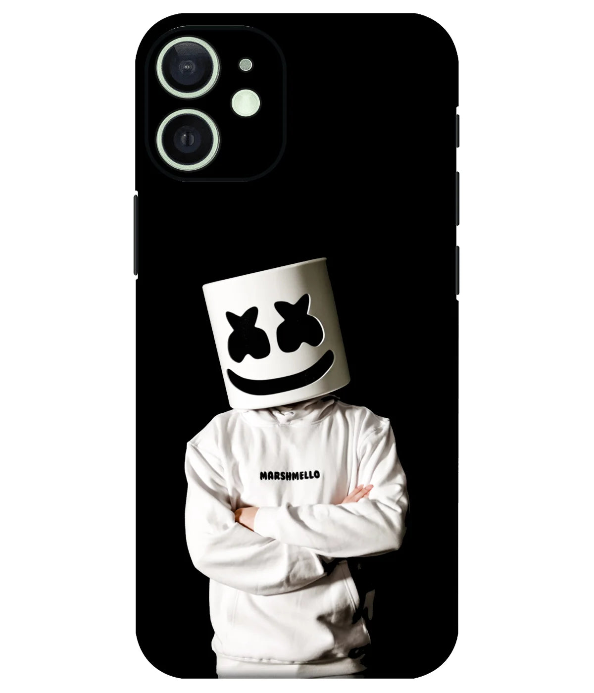 Image of a phone case featuring a mobile skin with a graphic design.