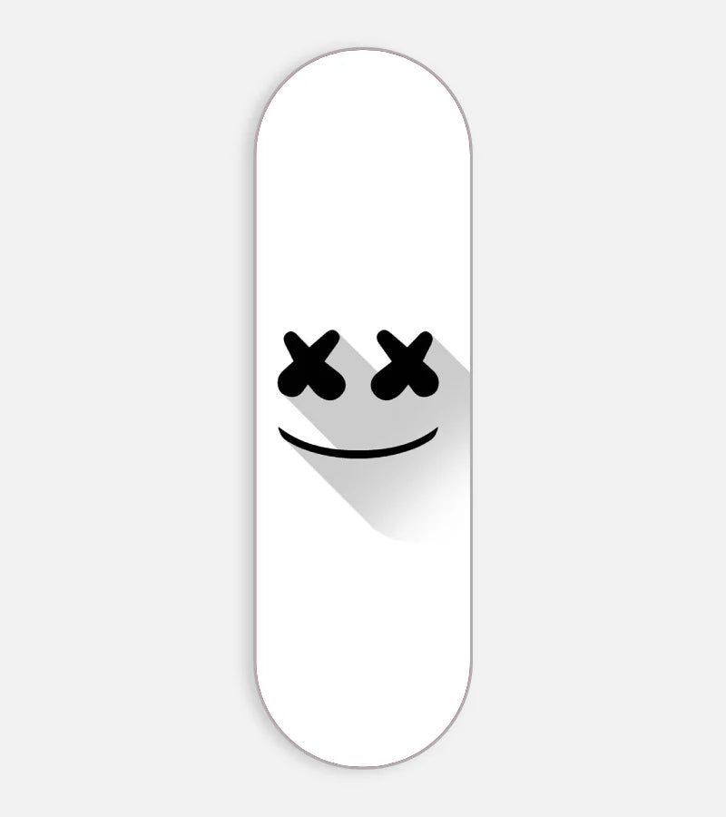 Mobile phone grip slider with a colorful design on a white background