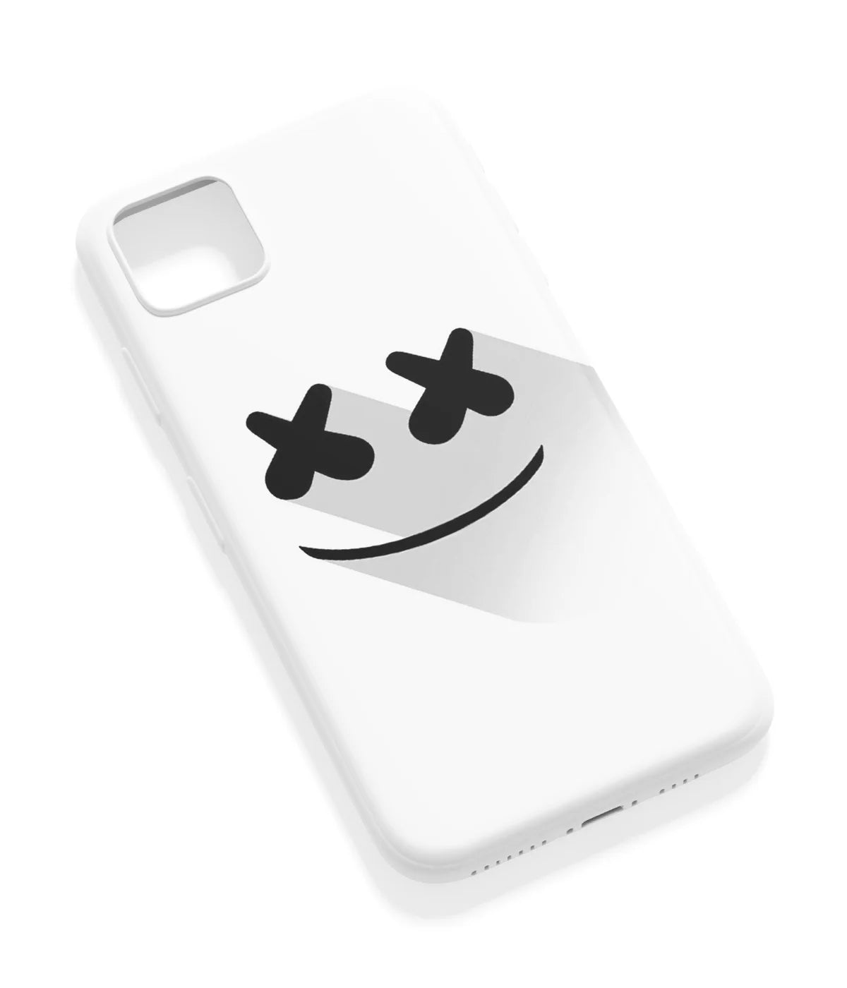 An angled view of a soft silicone case featuring a vibrant design.