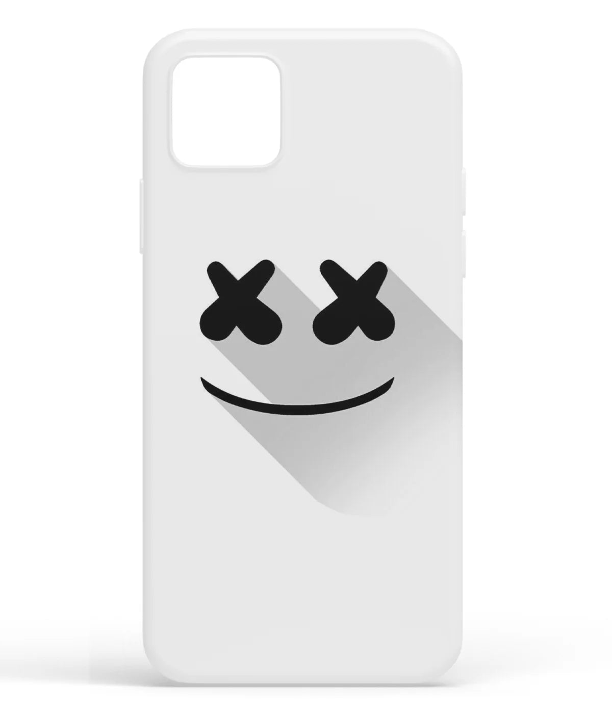 A front-on view of soft silicone phone case with a colorful design.