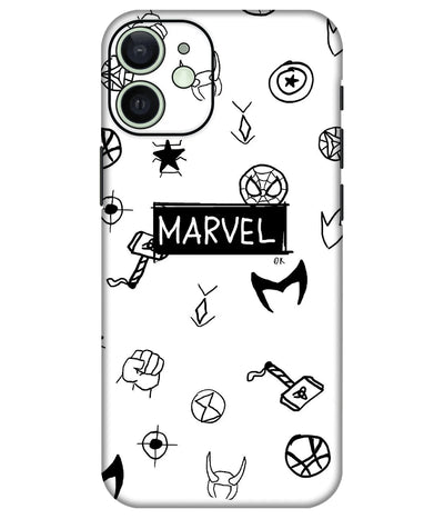 Image of a phone case featuring a mobile skin with a graphic design.