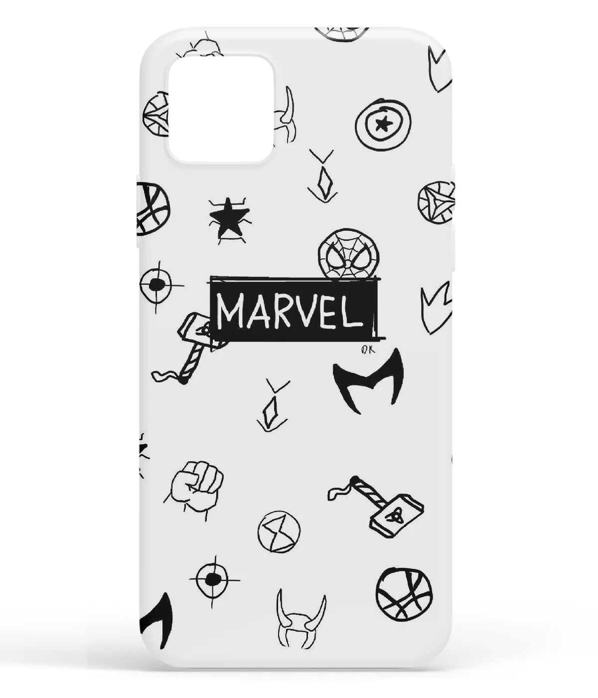 A front-on view of soft silicone phone case with a colorful design.