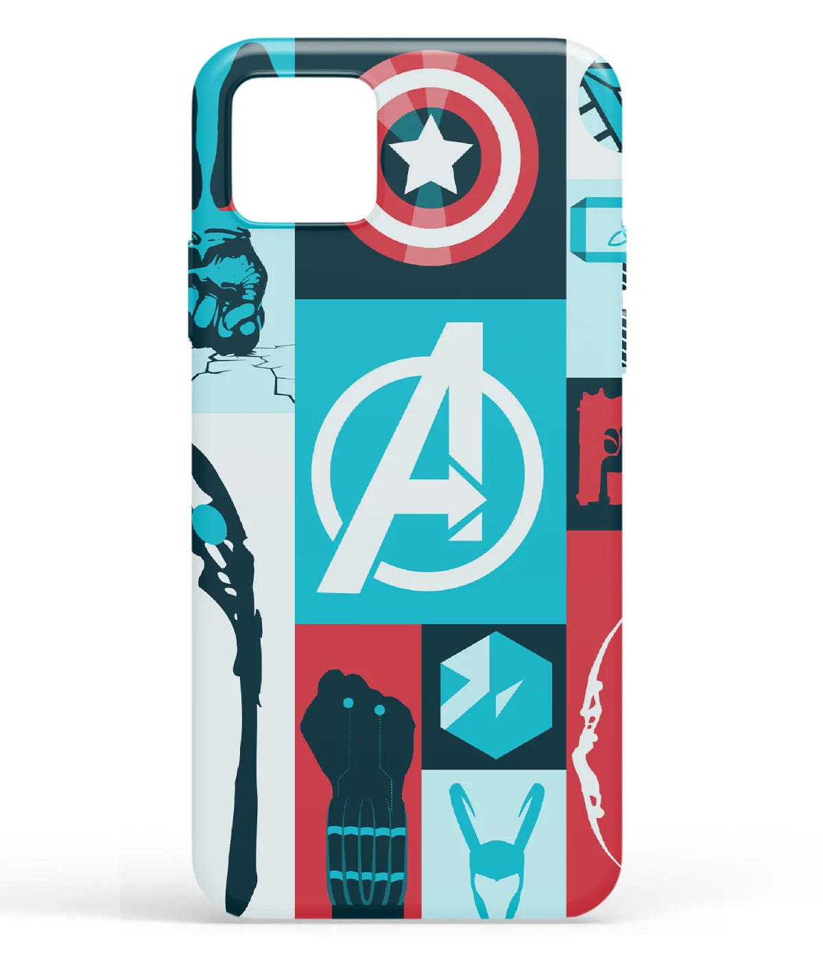 A front-on view of soft silicone phone case with a colorful design.