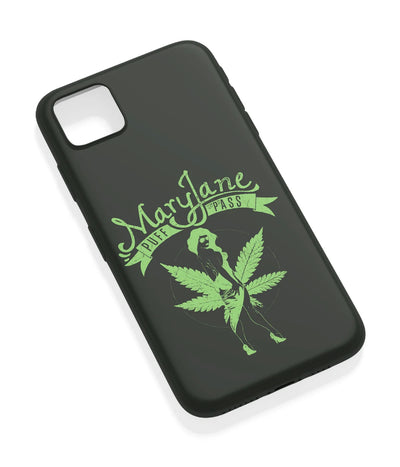An angled view of a soft silicone case featuring a vibrant design.
